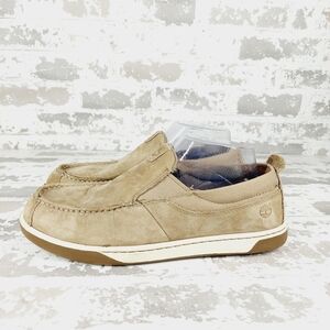 Timberland EK Groveton Tan Slip On Casual Comfy Moc Toe Flat Loafers C143